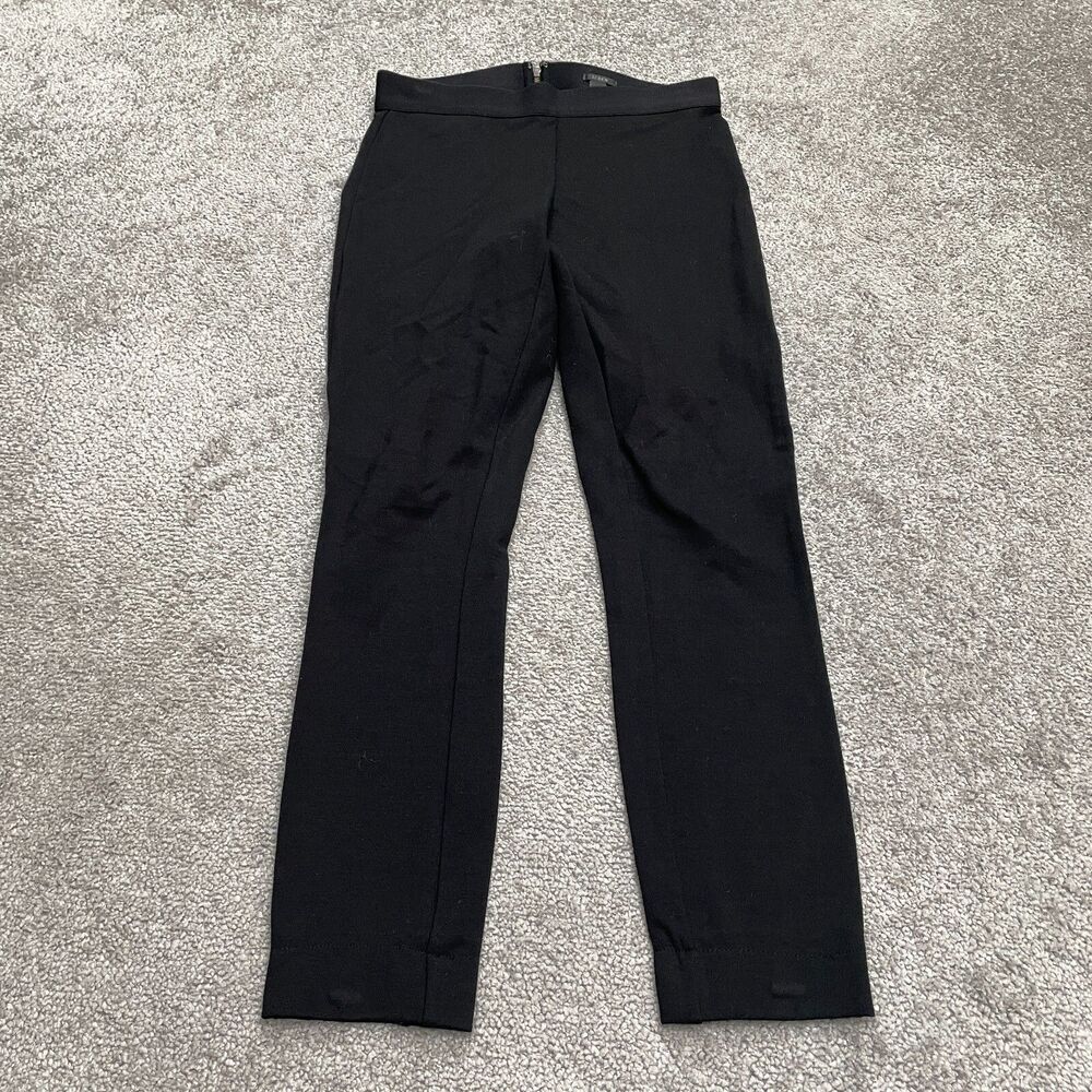 J. Crew Stretch Skinny Pixie Pants Womens 00S Black Mid Rise Crop Casual 25x24